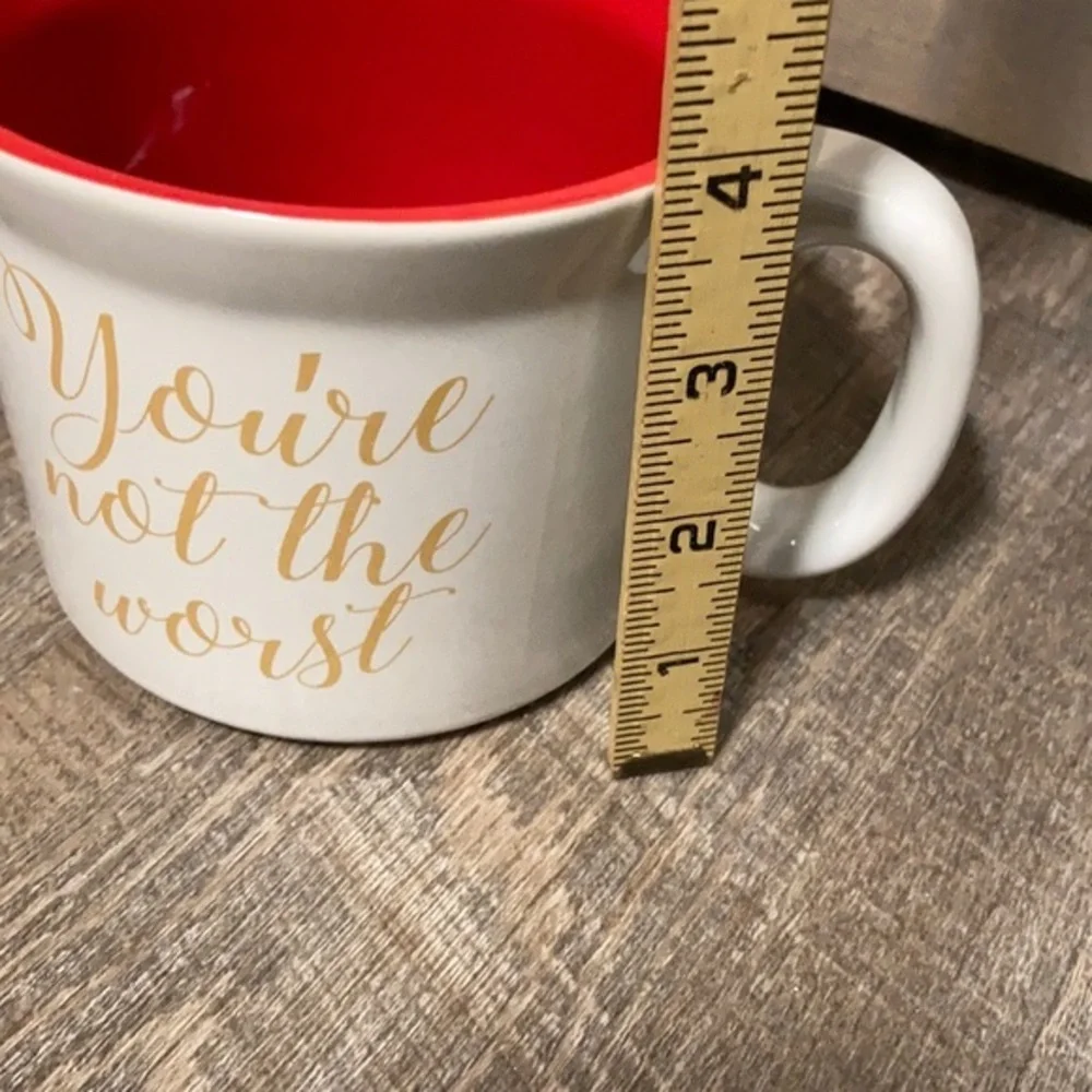 Small Batch You’re Not The Worst oversized ceramic mug Valentine’s gift 16 oz. - Picture 6 of 8